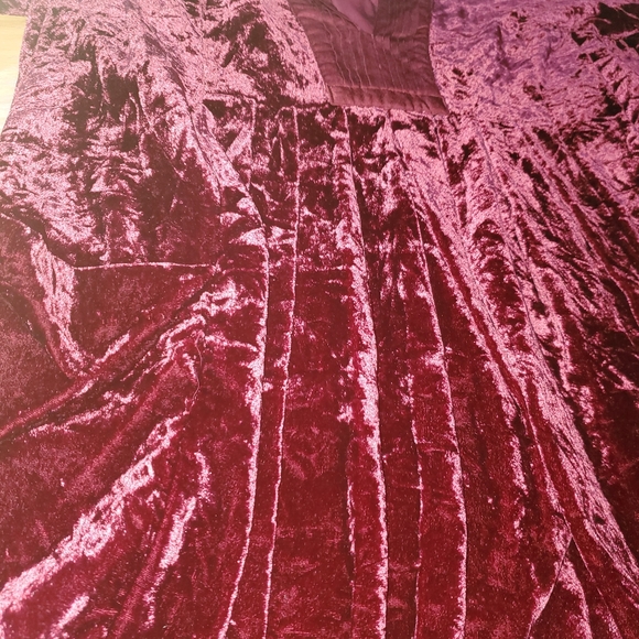 Free People Long Sleeve Velvet Mini Dress - Picture 6 of 8